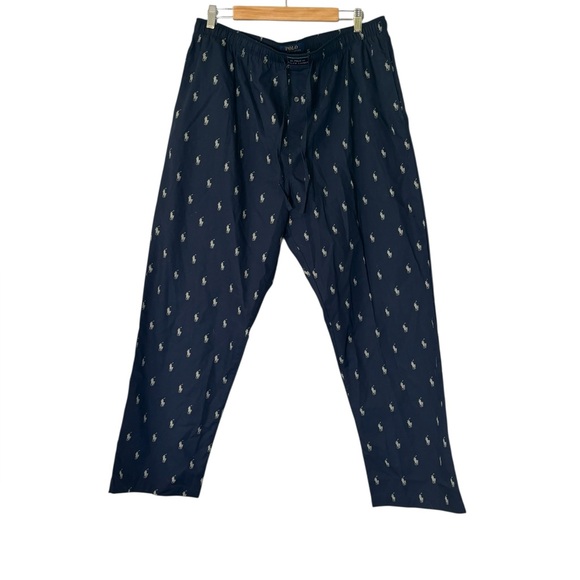 Polo Ralph Lauren Men's Navy Horse Patterned Sleepwear Pajama Pants- Size XL - Picture 1 of 4
